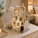 Organizador Acrílico Diamante | Porta Maquiagem Premium com Design em Linhas