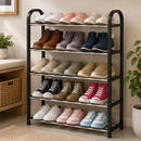 Sapateira de Porta 5 Andares | Organize Até 15 Pares com Praticidade