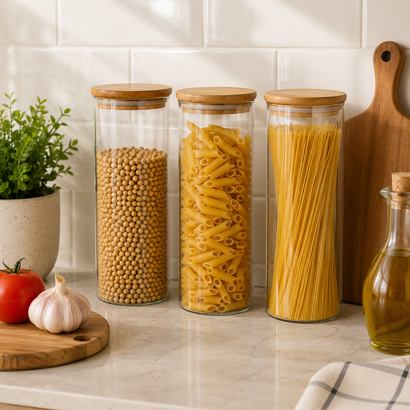 Pote de Vidro Hermético | 5 Capacidades de 550ml a 2000ml