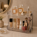 Organizador Acrílico Diamante | Porta Maquiagem Premium com Design em Linhas
