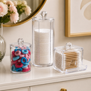 Kit Porta Algodão e Cotonetes | 3 Peças para Organização Premium